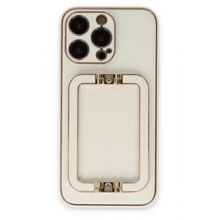 USLUCAN ALIŞVERİŞ Apple iPhone 13 Pro Max Kılıf Coco Elit Kapak - Beyaz
