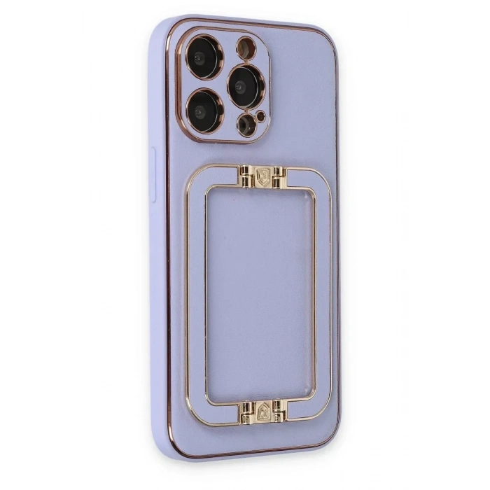 USLUCAN ALIŞVERİŞ Apple iPhone 13 Pro Max Kılıf Coco Elit Kapak - Lila