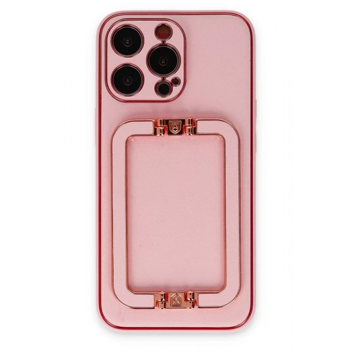 USLUCAN ALIŞVERİŞ Apple iPhone 13 Pro Max Kılıf Coco Elit Kapak - Pembe
