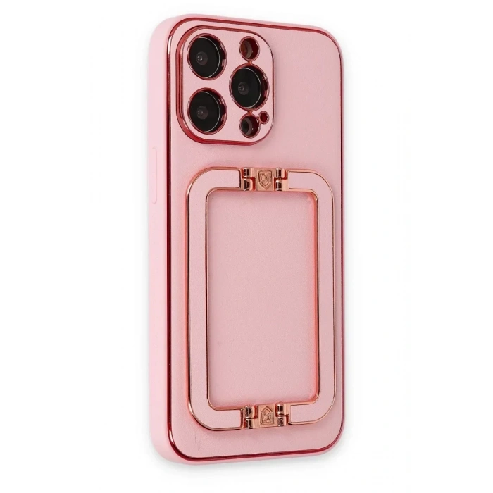 USLUCAN ALIŞVERİŞ Apple iPhone 13 Pro Max Kılıf Coco Elit Kapak - Pembe