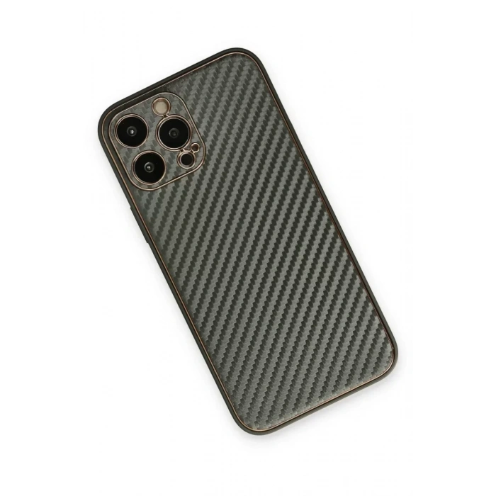 USLUCAN ALIŞVERİŞ Apple iPhone 13 Pro Max Kılıf Coco Karbon Silikon - Füme