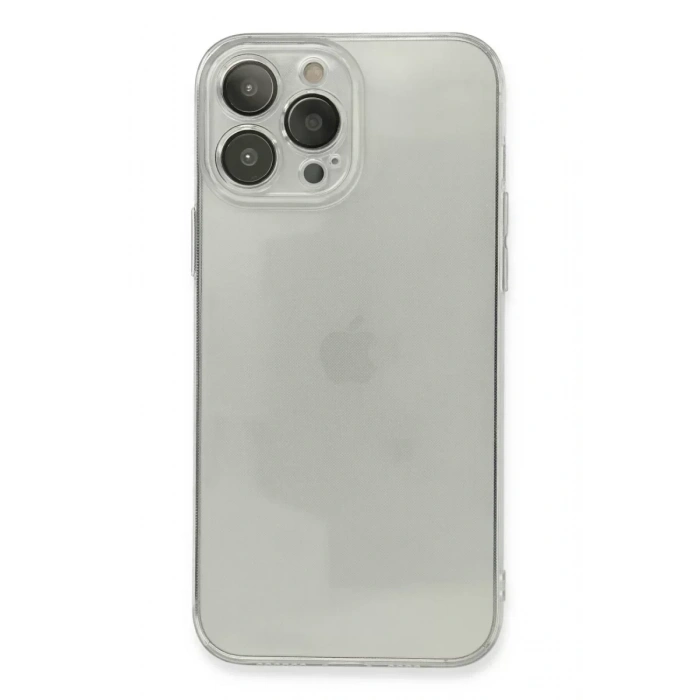 USLUCAN ALIŞVERİŞ Apple iPhone 13 Pro Max Kılıf Fly Lens Silikon - Şeffaf