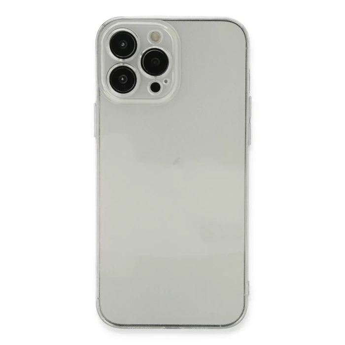 USLUCAN ALIŞVERİŞ Apple iPhone 13 Pro Max Kılıf Fly Lens Silikon - Şeffaf