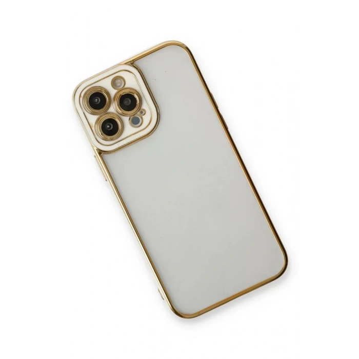 USLUCAN ALIŞVERİŞ Apple iPhone 13 Pro Max Kılıf Liva Lens Silikon - Beyaz
