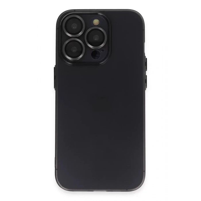 USLUCAN ALIŞVERİŞ Apple iPhone 13 Pro Max Kılıf Luko Lens Silikon - Siyah