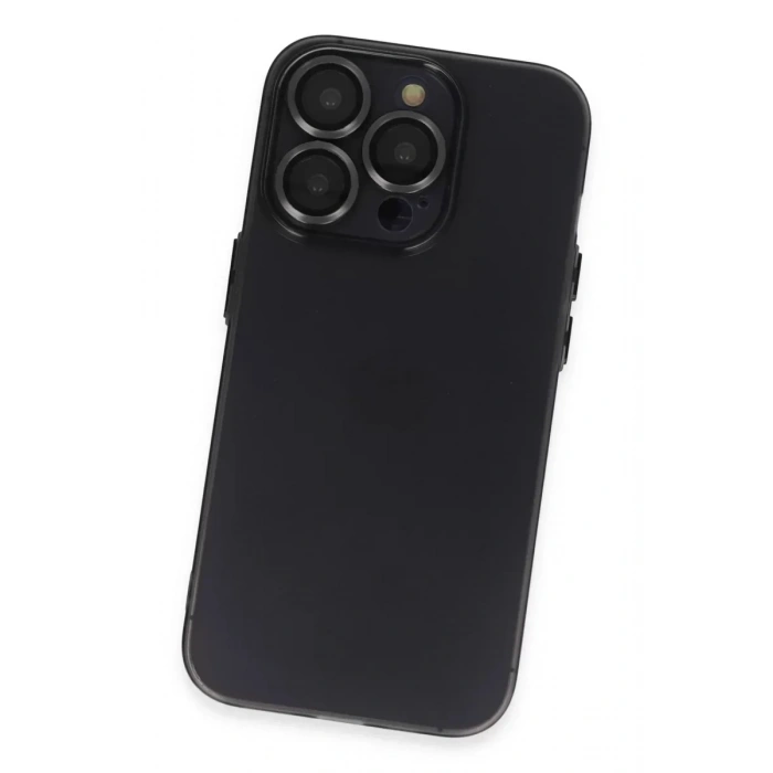 USLUCAN ALIŞVERİŞ Apple iPhone 13 Pro Max Kılıf Luko Lens Silikon - Siyah
