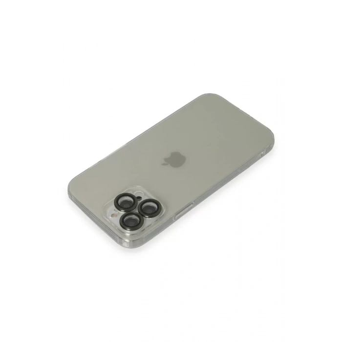 USLUCAN ALIŞVERİŞ Apple iPhone 13 Pro Max Kılıf Luko Lens Silikon - Yeşil