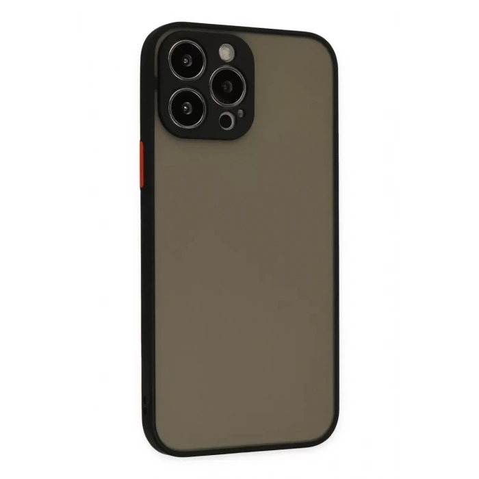 USLUCAN ALIŞVERİŞ Apple iPhone 13 Pro Max Kılıf Montreal Silikon Kapak - Siyah