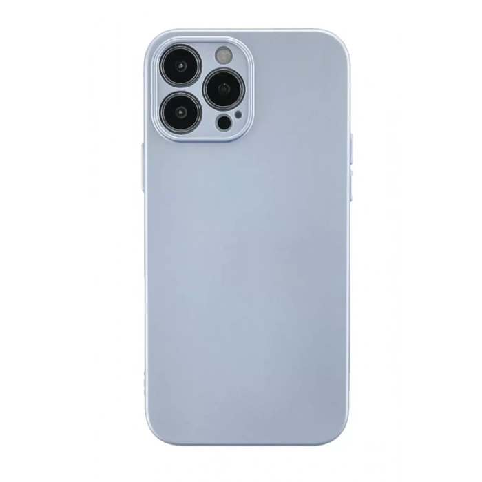 USLUCAN ALIŞVERİŞ Apple iPhone 13 Pro Max Kılıf Nano içi Kadife Silikon - Sky Blue