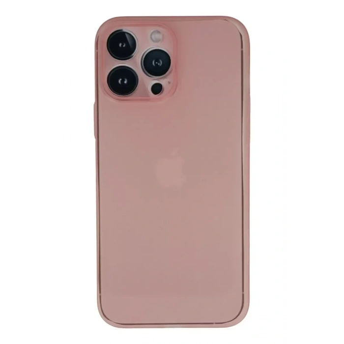 USLUCAN ALIŞVERİŞ Apple iPhone 13 Pro Max Kılıf PP Ultra İnce Kapak - Pembe