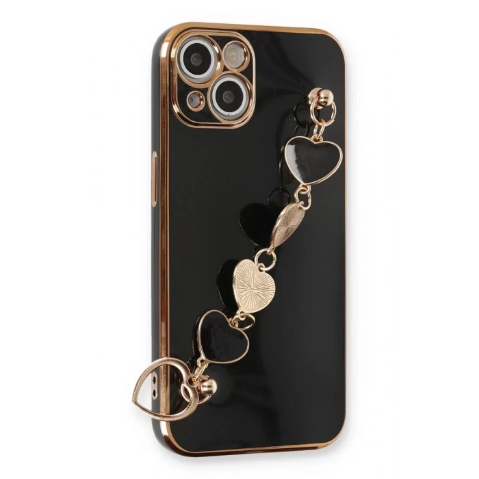 USLUCAN ALIŞVERİŞ Apple iPhone 14 Kılıf Esila Silikon - Siyah