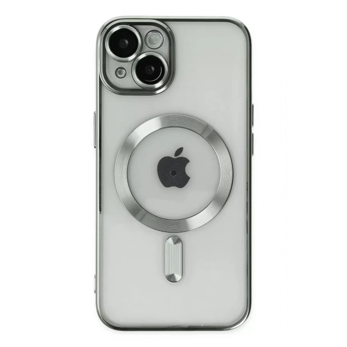 USLUCAN ALIŞVERİŞ Apple iPhone 14 Kılıf Kross Magneticsafe Kapak - Gümüş