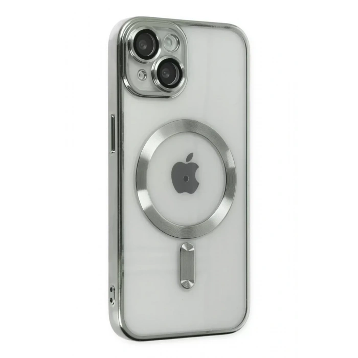USLUCAN ALIŞVERİŞ Apple iPhone 14 Kılıf Kross Magneticsafe Kapak - Gümüş