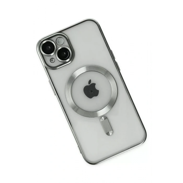 USLUCAN ALIŞVERİŞ Apple iPhone 14 Kılıf Kross Magneticsafe Kapak - Gümüş