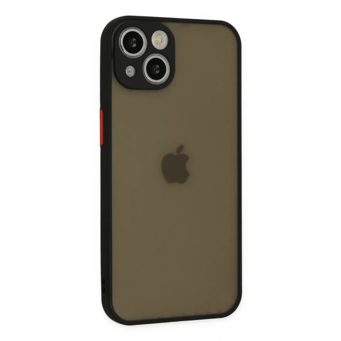 USLUCAN ALIŞVERİŞ Apple iPhone 14 Kılıf Montreal Silikon Kapak - Siyah