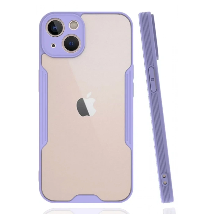 USLUCAN ALIŞVERİŞ Apple iPhone 14 Kılıf Platin Silikon - Lila