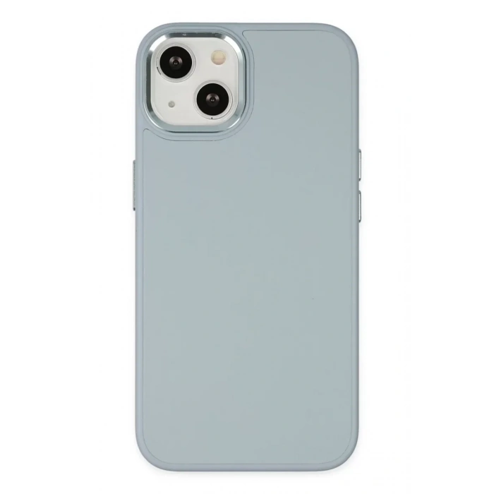 USLUCAN ALIŞVERİŞ Apple iPhone 14 Plus Kılıf Asya Deri Silikon - Sierra Blue