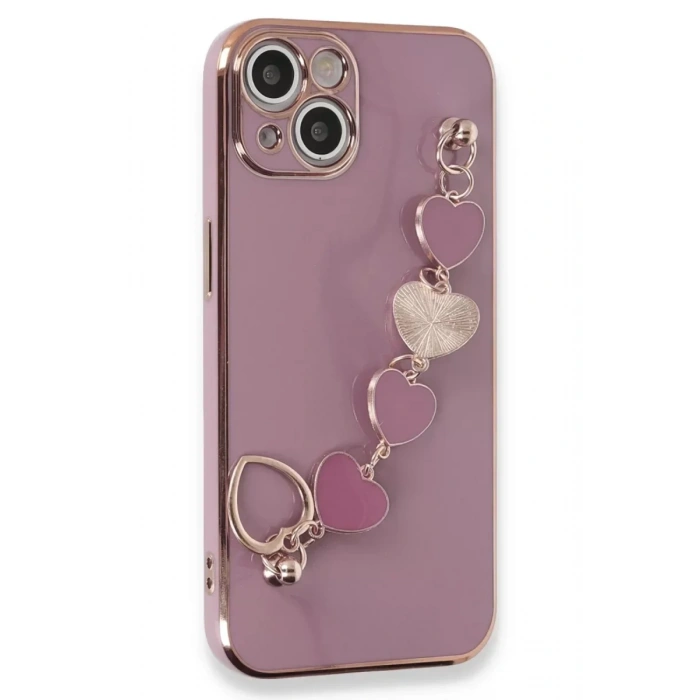 USLUCAN ALIŞVERİŞ Apple iPhone 14 Plus Kılıf Esila Silikon - Mor