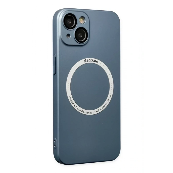USLUCAN ALIŞVERİŞ Apple iPhone 14 Plus Kılıf Jack Magneticsafe Lens Silikon - Sierra Blue