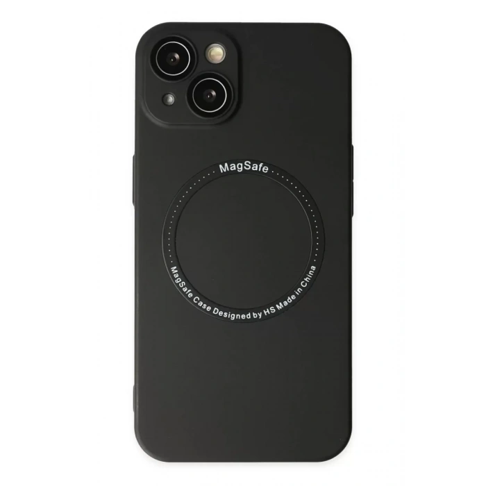 USLUCAN ALIŞVERİŞ Apple iPhone 14 Plus Kılıf Jack Magneticsafe Lens Silikon - Siyah