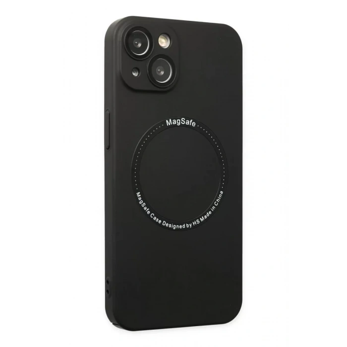 USLUCAN ALIŞVERİŞ Apple iPhone 14 Plus Kılıf Jack Magneticsafe Lens Silikon - Siyah