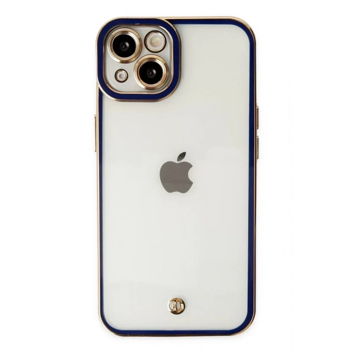 USLUCAN ALIŞVERİŞ Apple iPhone 14 Plus Kılıf Liva Lens Silikon - Mavi