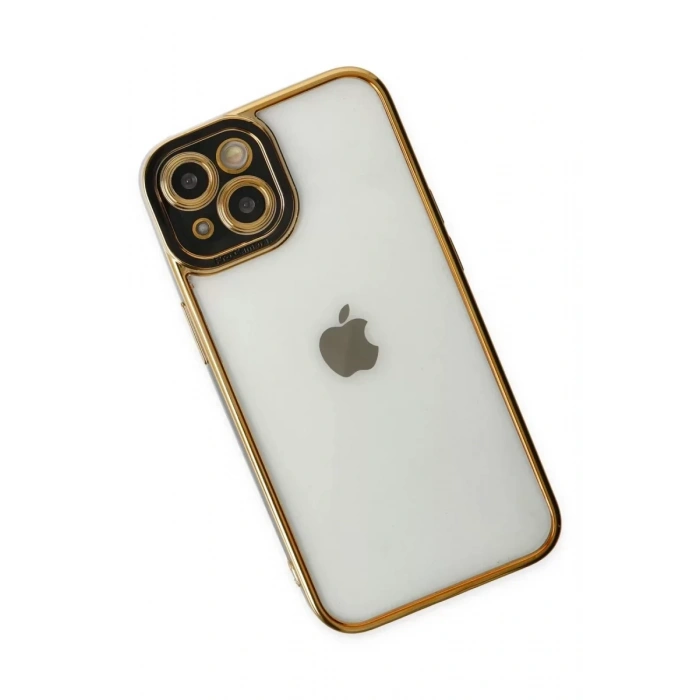 USLUCAN ALIŞVERİŞ Apple iPhone 14 Plus Kılıf Liva Lens Silikon - Siyah