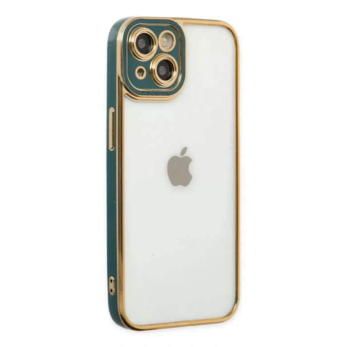 USLUCAN ALIŞVERİŞ Apple iPhone 14 Plus Kılıf Liva Lens Silikon - Yeşil