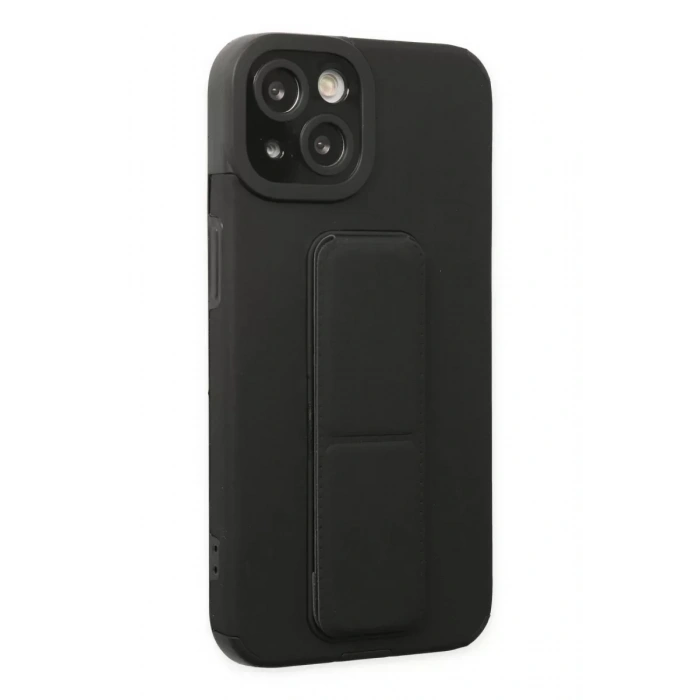USLUCAN ALIŞVERİŞ Apple iPhone 14 Plus Kılıf Mega Standlı Silikon - Siyah