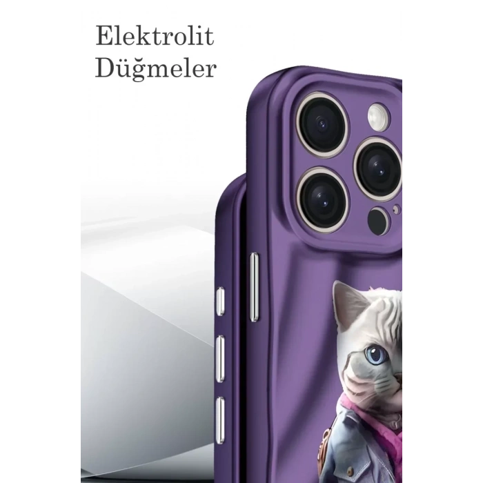 USLUCAN ALIŞVERİŞ Apple iPhone 14 Pro Kılıf Crew Desenli Kapak - Çiçek