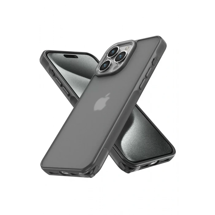 USLUCAN ALIŞVERİŞ Apple iPhone 14 Pro Kılıf Elegant Kapak - Titan Gri