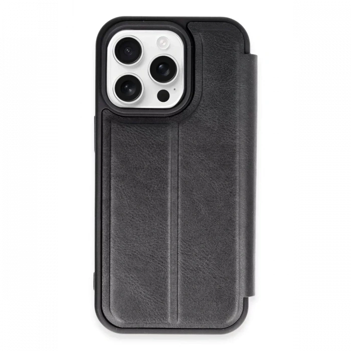 USLUCAN ALIŞVERİŞ Apple iPhone 14 Pro Kılıf Flip Cover - Siyah