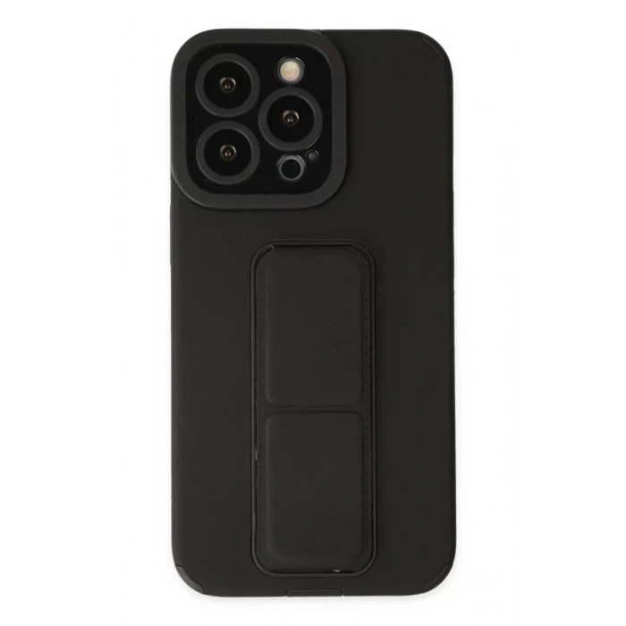 USLUCAN ALIŞVERİŞ Apple iPhone 14 Pro Kılıf Mega Standlı Silikon - Siyah