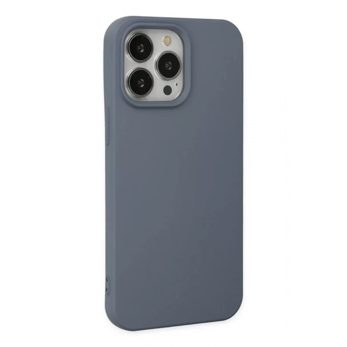 USLUCAN ALIŞVERİŞ Apple iPhone 14 Pro Kılıf Nano içi Kadife Silikon - Gri