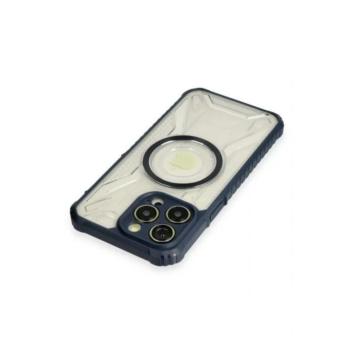 USLUCAN ALIŞVERİŞ Apple iPhone 14 Pro Kılıf Prag Magneticsafe Kapak - Lacivert