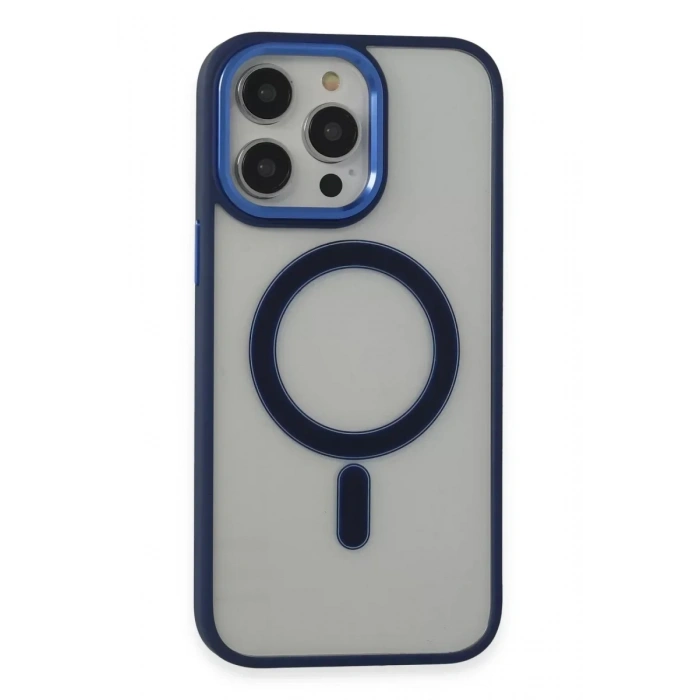 USLUCAN ALIŞVERİŞ Apple iPhone 14 Pro Kılıf Room Magneticsafe Silikon - Lacivert