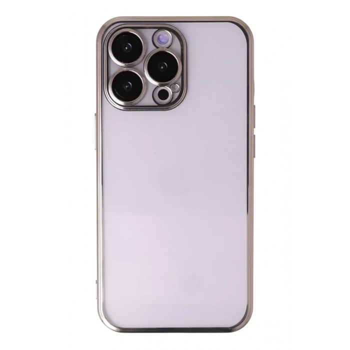 USLUCAN ALIŞVERİŞ Apple iPhone 14 Pro Max Kılıf Lensli Silikon - Gold
