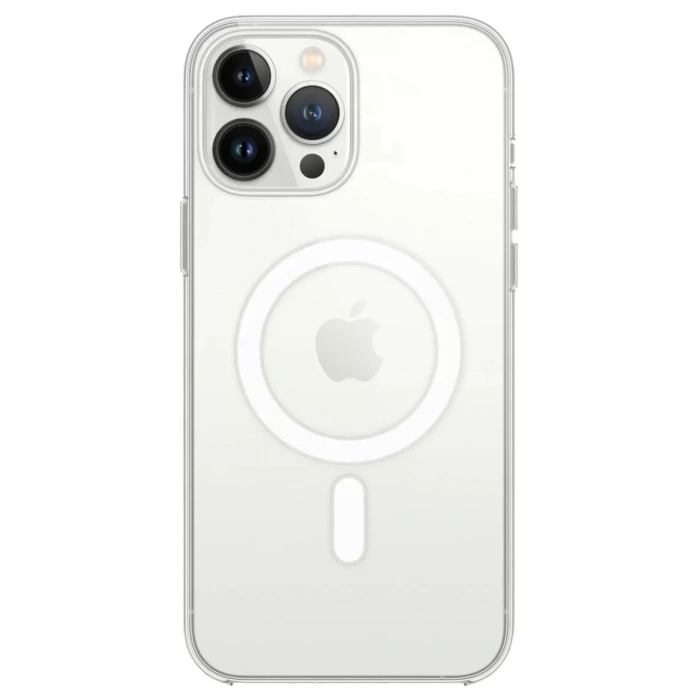 USLUCAN ALIŞVERİŞ Apple iPhone 14 Pro Max Kılıf Magneticsafe Şeffaf Silikon - Şeffaf