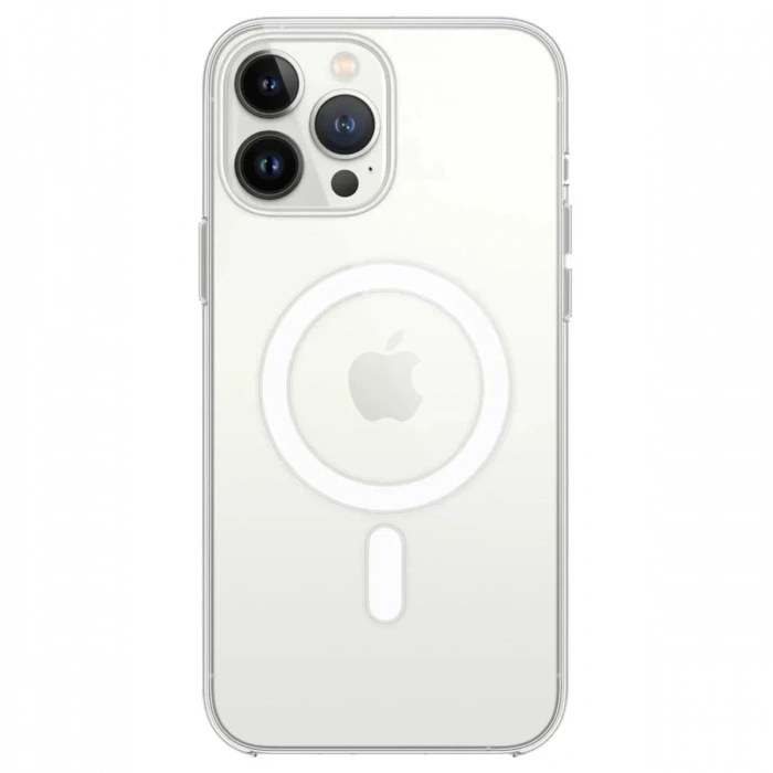 USLUCAN ALIŞVERİŞ Apple iPhone 14 Pro Max Kılıf Magneticsafe Şeffaf Silikon - Şeffaf