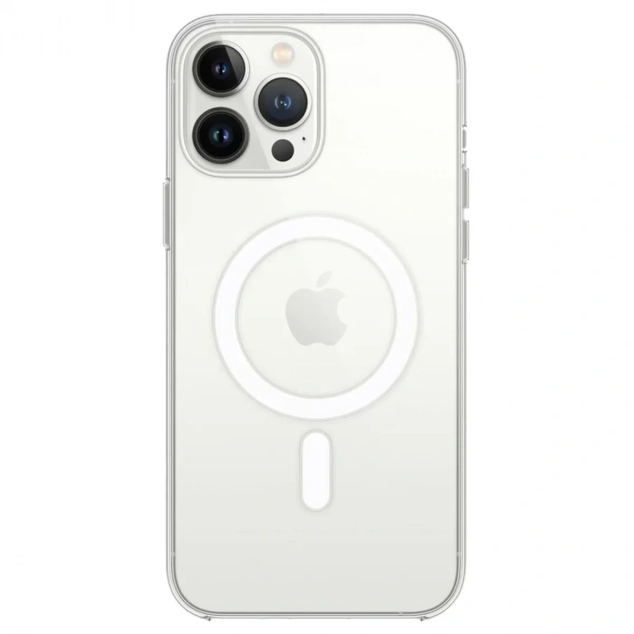 USLUCAN ALIŞVERİŞ Apple iPhone 14 Pro Max Kılıf Magneticsafe Şeffaf Silikon - Şeffaf