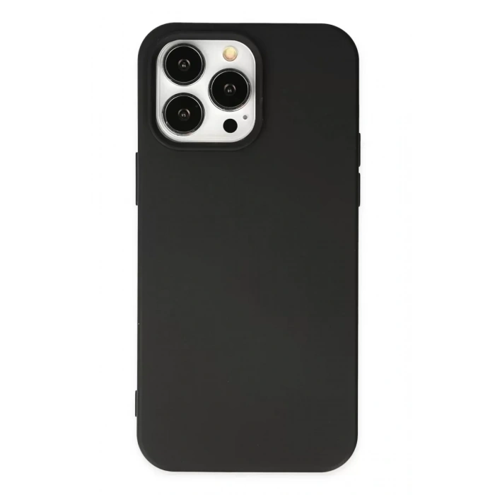 USLUCAN ALIŞVERİŞ Apple iPhone 14 Pro Max Kılıf Nano içi Kadife Silikon - Siyah