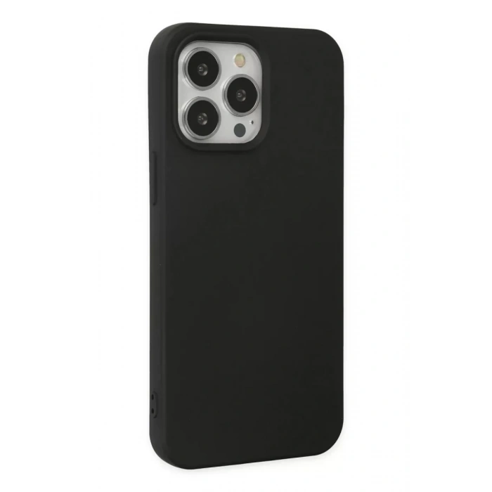 USLUCAN ALIŞVERİŞ Apple iPhone 14 Pro Max Kılıf Nano içi Kadife Silikon - Siyah