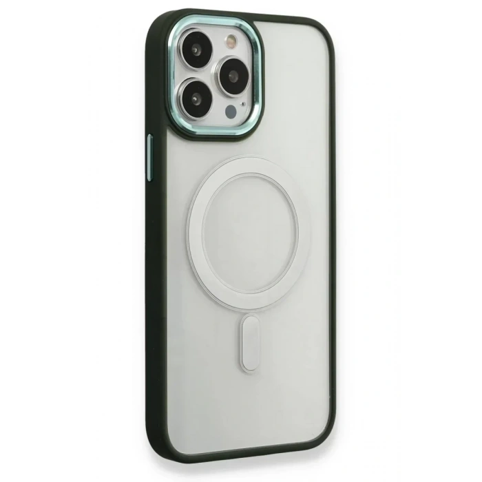 USLUCAN ALIŞVERİŞ Apple iPhone 14 Pro Max Kılıf Room Magneticsafe Silikon - Köknar Yeşili