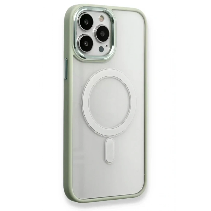 USLUCAN ALIŞVERİŞ Apple iPhone 14 Pro Max Kılıf Room Magneticsafe Silikon - Su Yeşili