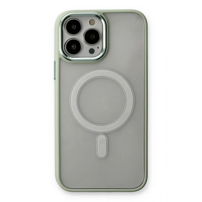 USLUCAN ALIŞVERİŞ Apple iPhone 14 Pro Max Kılıf Room Magneticsafe Silikon - Su Yeşili