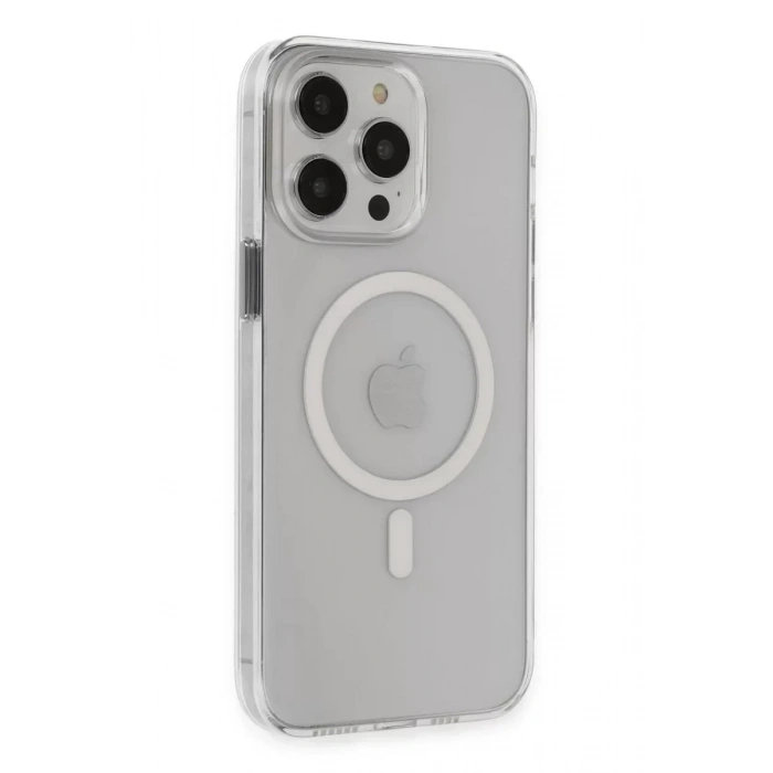 USLUCAN ALIŞVERİŞ Apple iPhone 14 Pro Max Kılıf Tron Şeffaf Magsafe Kapak - Şeffaf