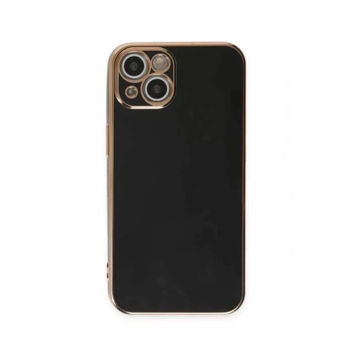 USLUCAN ALIŞVERİŞ Apple iPhone 15 Kılıf Volet Silikon - Siyah