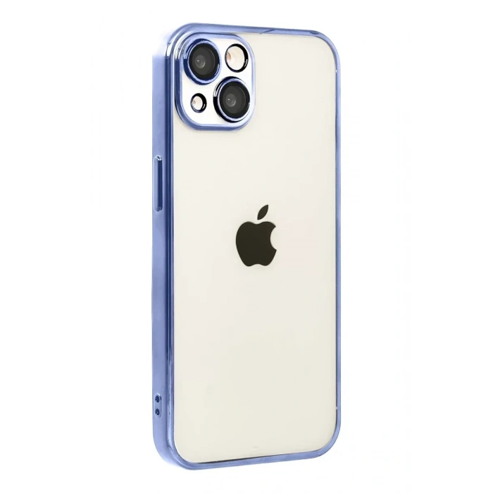 USLUCAN ALIŞVERİŞ Apple iPhone 15 Lensli Silikon - Açık Mavi