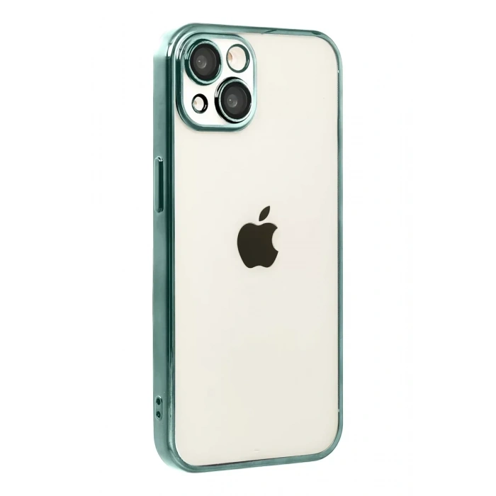 USLUCAN ALIŞVERİŞ Apple iPhone 15 Lensli Silikon - Yeşil
