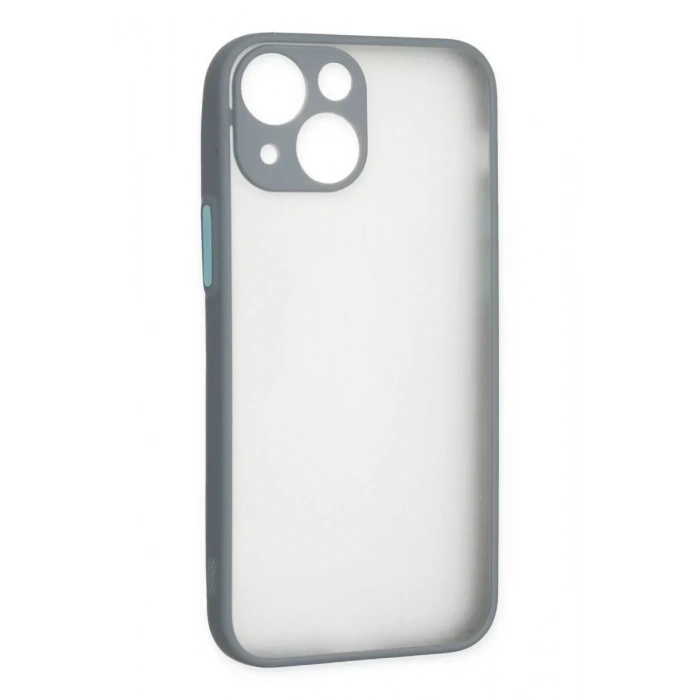 USLUCAN ALIŞVERİŞ Apple iPhone 15 Plus Kılıf Montreal Silikon Kapak - Gri